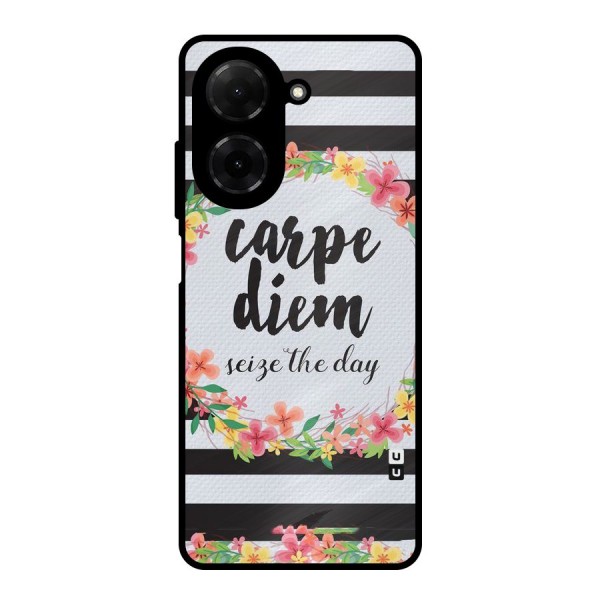 Floral Seize The Day Metal Back Case for Poco C71