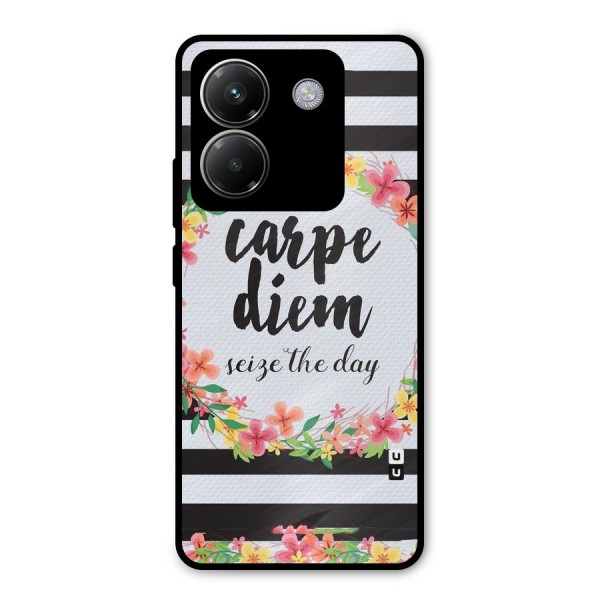 Floral Seize The Day Metal Back Case for Poco M7 Pro 5G