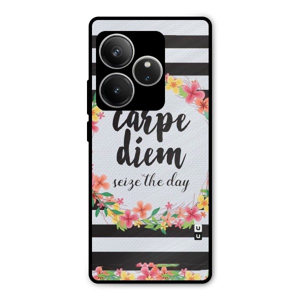 Floral Seize The Day Metal Back Case for Realme GT 6