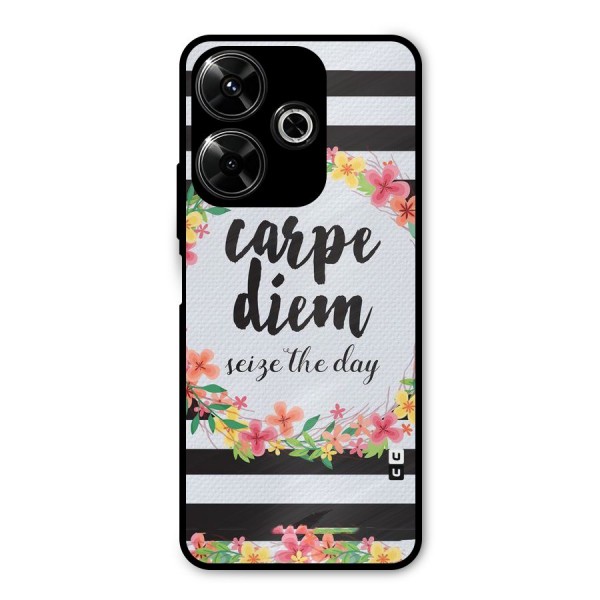 Floral Seize The Day Metal Back Case for Redmi 13 5G