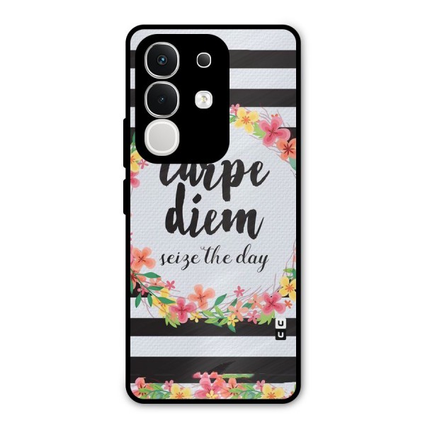 Floral Seize The Day Metal Back Case for iQOO Z10x
