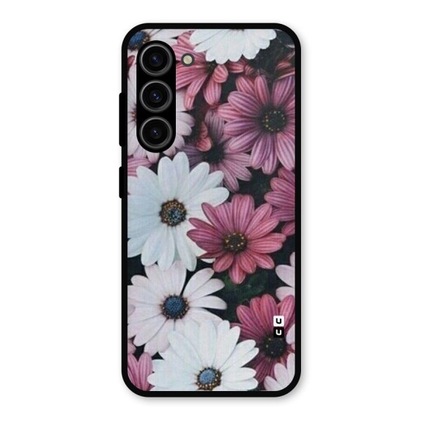 Floral Shades Pink Metal Back Case for Galaxy S23