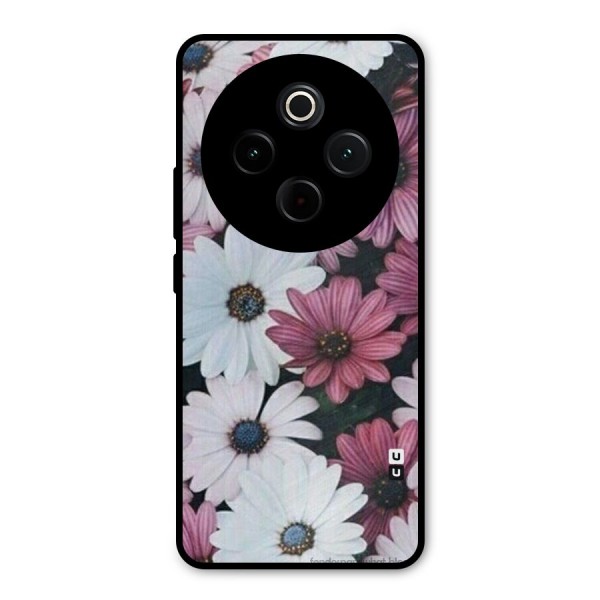 Floral Shades Pink Metal Back Case for iQOO Z10