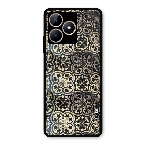 Floral Tile Metal Back Case for Realme C53