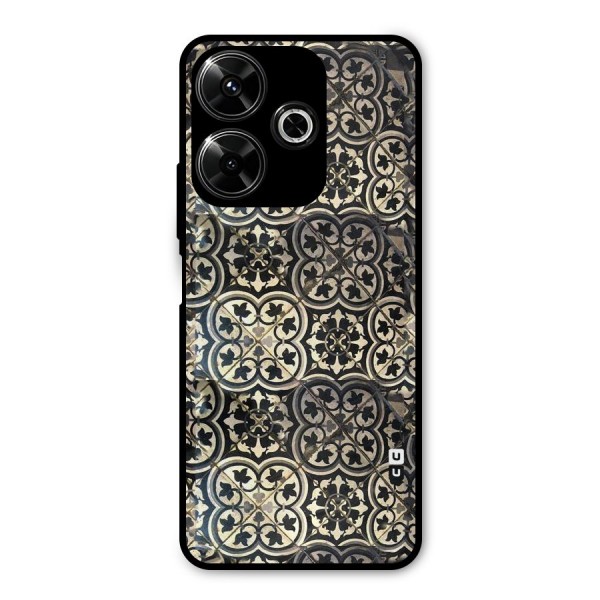 Floral Tile Metal Back Case for Redmi 13 5G