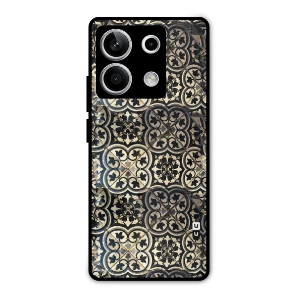 Floral Tile Metal Back Case for Redmi Note 13 5G