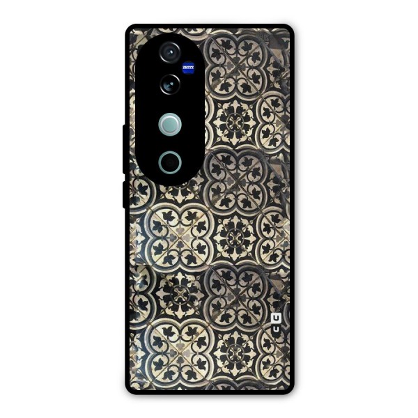 Floral Tile Metal Back Case for Vivo V40 Pro