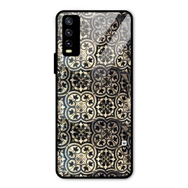 Floral Tile Metal Back Case for Vivo Y20i