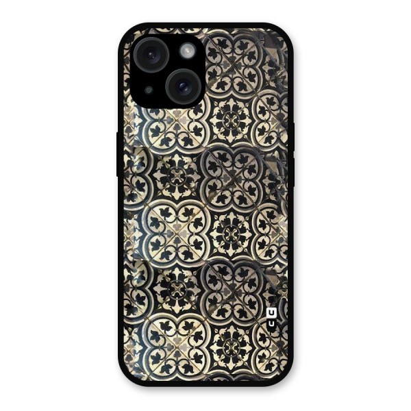 Floral Tile Metal Back Case for iPhone 15