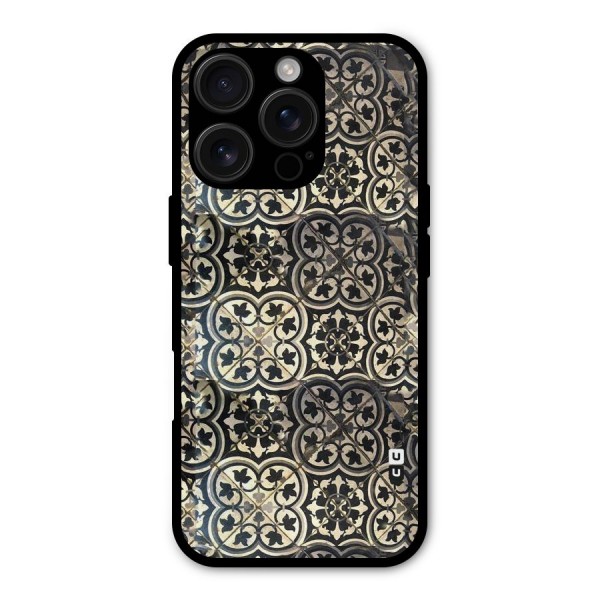 Floral Tile Metal Back Case for iPhone 16 Pro
