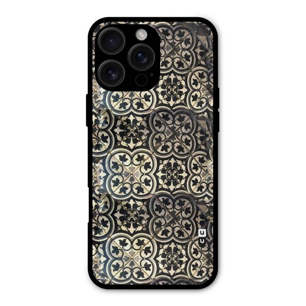 Floral Tile Metal Back Case for iPhone 16 Pro Max