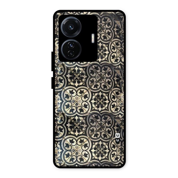 Floral Tile Metal Back Case for iQOO Z6