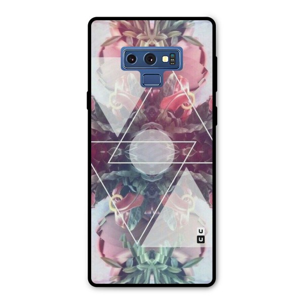 Floral Triangle Metal Back Case for Galaxy Note 9
