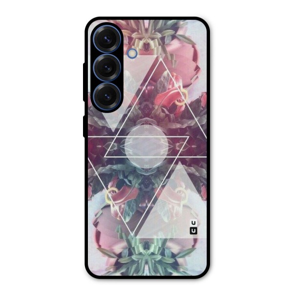 Floral Triangle Metal Back Case for Galaxy S25