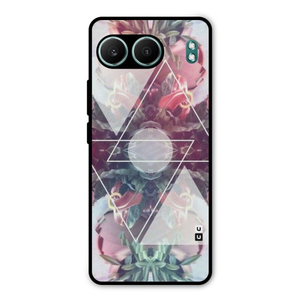 Floral Triangle Metal Back Case for OnePlus Nord 4