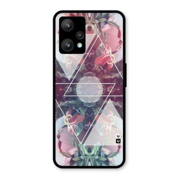 Floral Triangle Metal Back Case for Realme 9