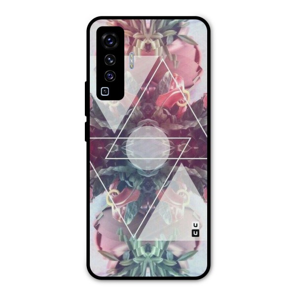 Floral Triangle Metal Back Case for Vivo X50
