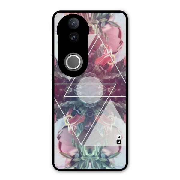 Floral Triangle Metal Back Case for iQOO Z10R