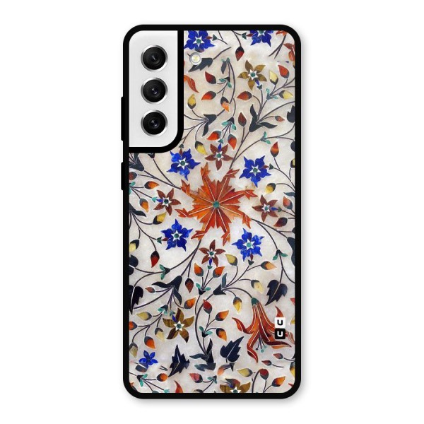 Floral Vintage Bloom Metal Back Case for Galaxy S21 FE 5G