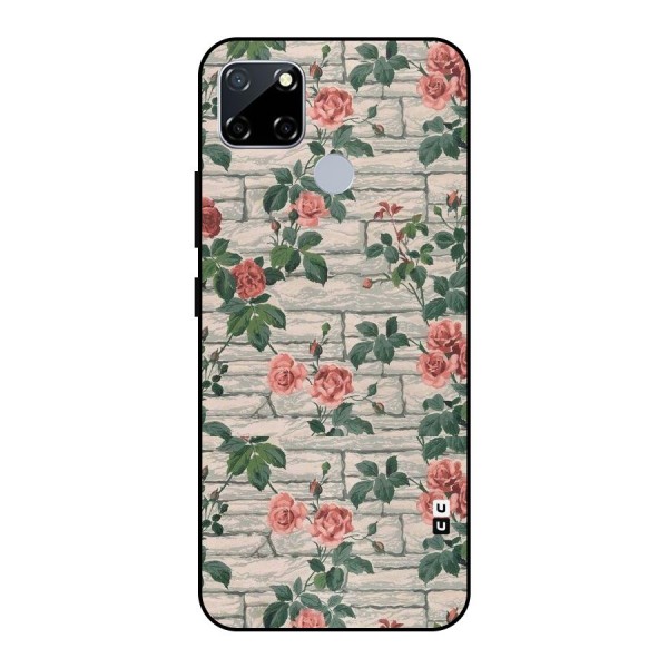 Floral Wall Design Metal Back Case for Realme Narzo 30A
