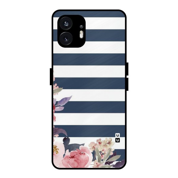 Floral Water Art Metal Back Case for Nothing Phone 2