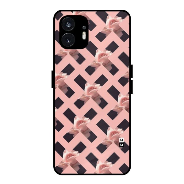 Floral X Design Metal Back Case for Nothing Phone 2