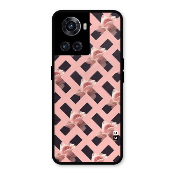 Floral X Design Metal Back Case for OnePlus 10R