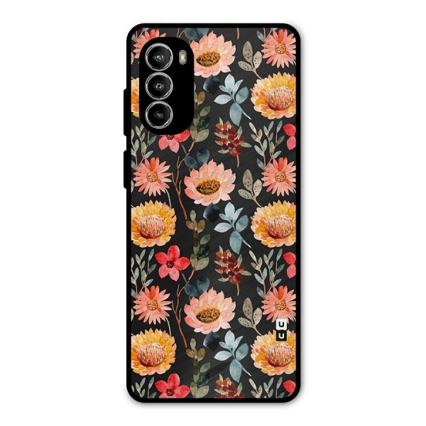 Florals Wonderful Pattern Metal Back Case for Moto G82