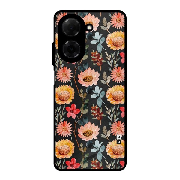 Florals Wonderful Pattern Metal Back Case for Poco C71
