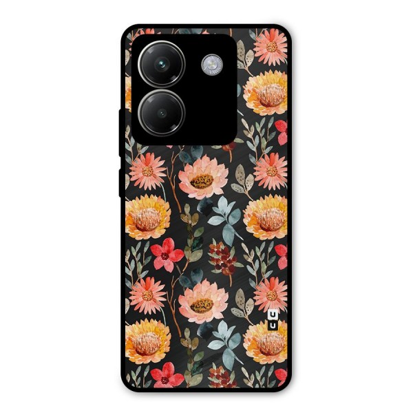 Florals Wonderful Pattern Metal Back Case for Poco M7 Pro 5G