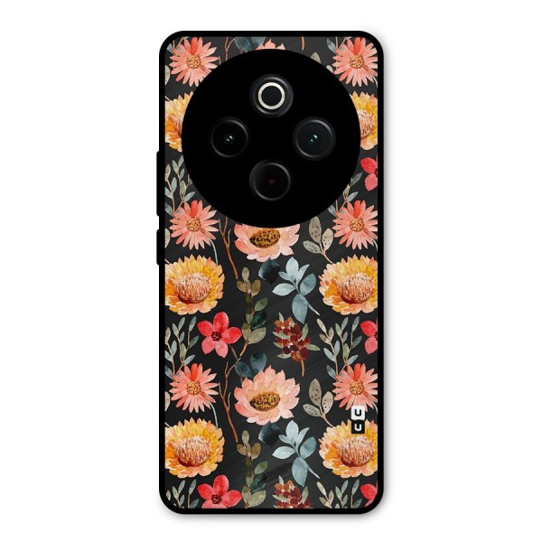 Florals Wonderful Pattern Metal Back Case for Vivo T4