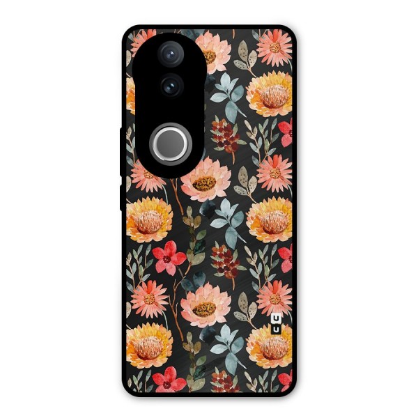 Florals Wonderful Pattern Metal Back Case for Vivo V50e