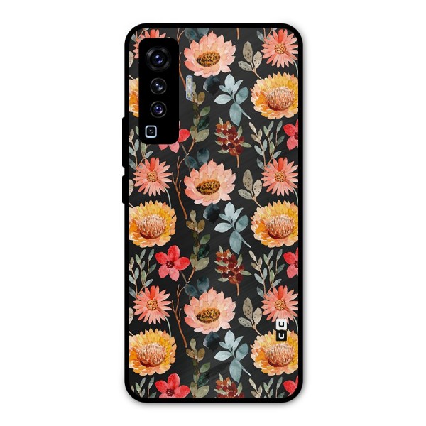 Florals Wonderful Pattern Metal Back Case for Vivo X50