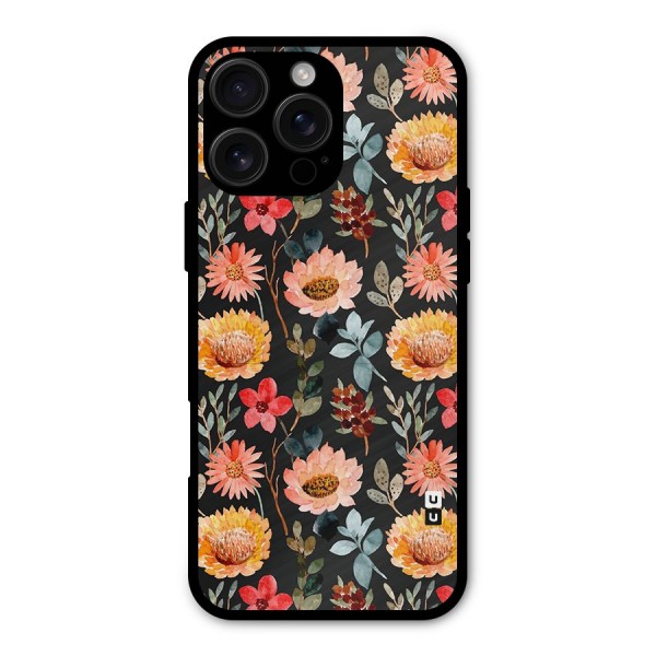 Florals Wonderful Pattern Metal Back Case for iPhone 16 Pro Max