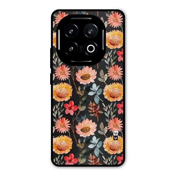 Florals Wonderful Pattern Metal Back Case for iQOO 13