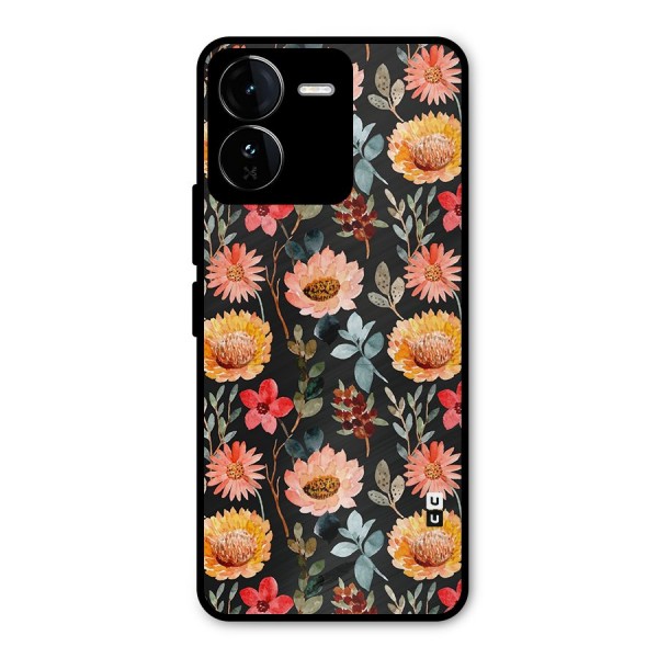 Florals Wonderful Pattern Metal Back Case for iQOO Z9