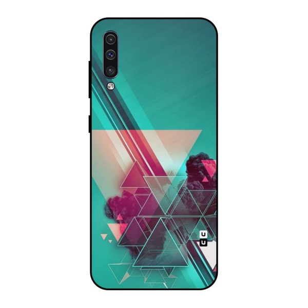 Floroscent Abstract Metal Back Case for Galaxy A30s
