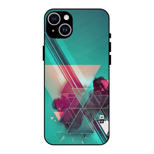 Floroscent Abstract Metal Back Case for iPhone 14 Plus