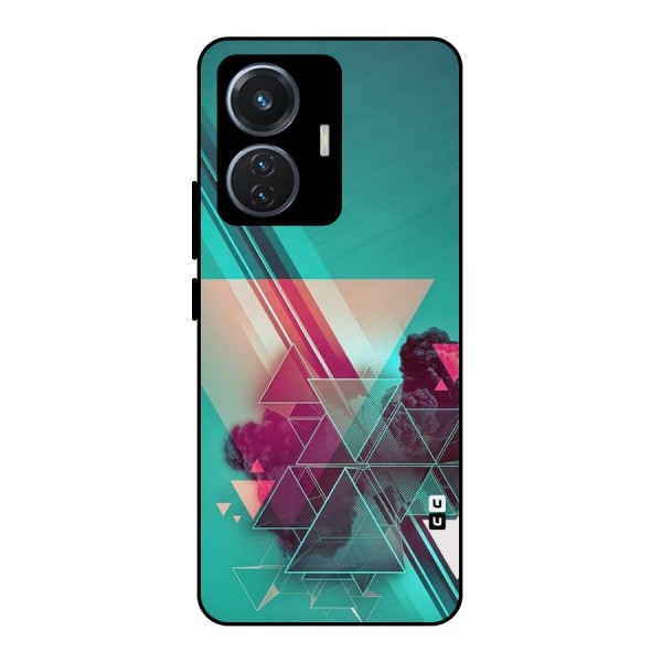 Floroscent Abstract Metal Back Case for iQOO Z6 44W