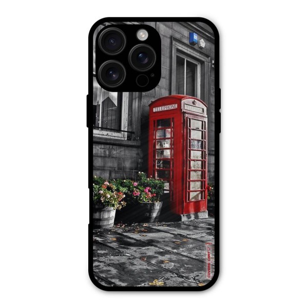 Flower And Booth Metal Back Case for iPhone 16 Pro Max
