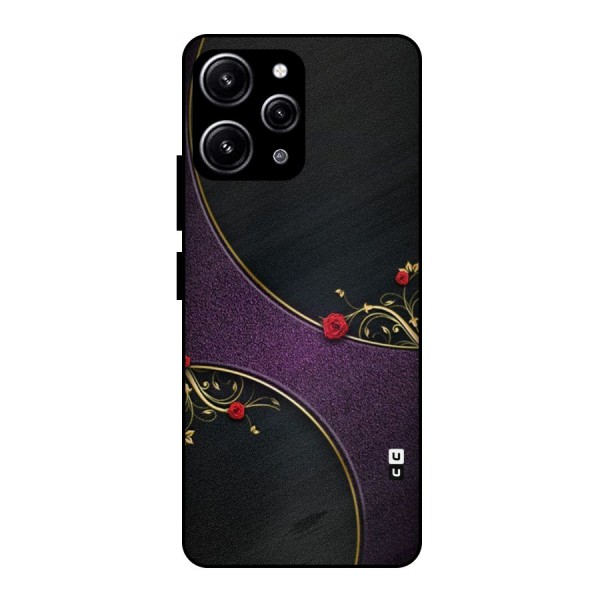 Flower Curves Glass Back Case for Redmi 12 4G