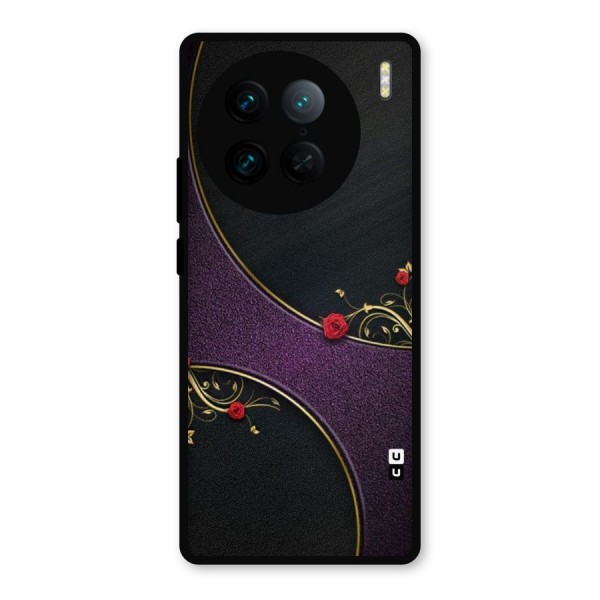 Flower Curves Metal Back Case for Vivo X90 Pro