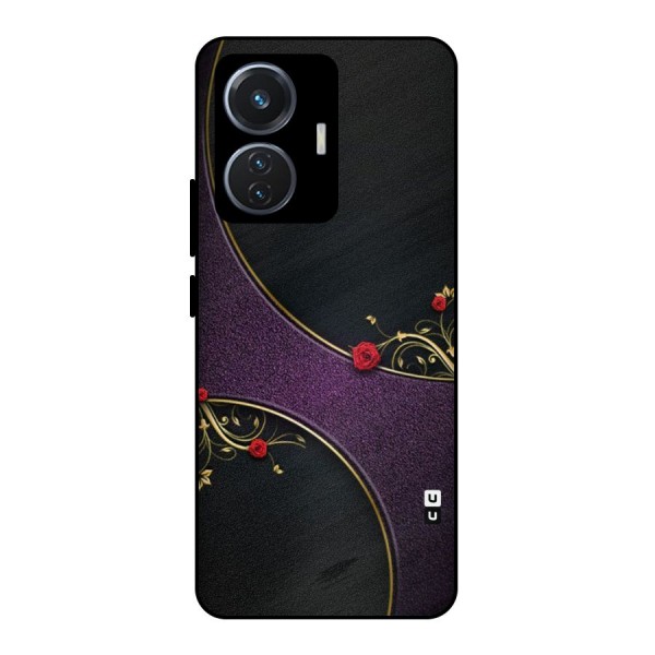 Flower Curves Metal Back Case for iQOO Z6 44W