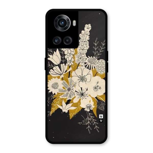 Flower Drawing Metal Back Case for OnePlus 10R