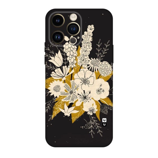 Flower Drawing Original Polycarbonate Back Case for iPhone 14 Pro Max