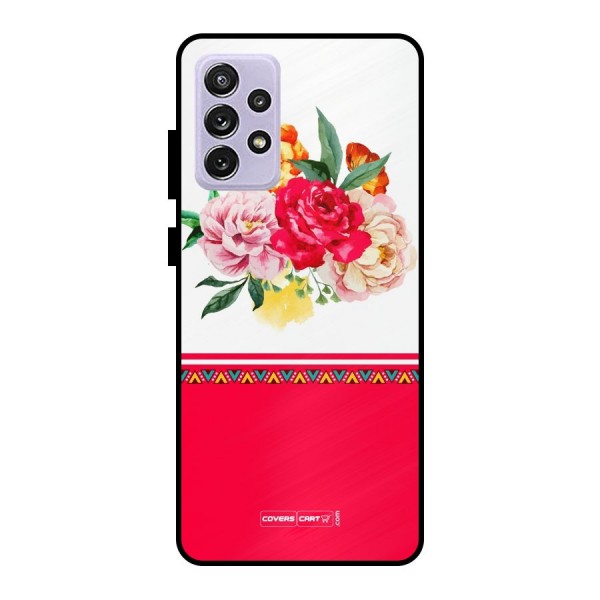 Flower Fusion Metal Back Case for Galaxy A72