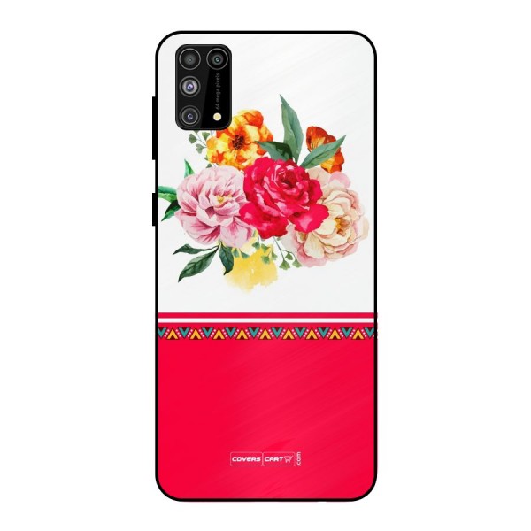 Flower Fusion Metal Back Case for Galaxy F41