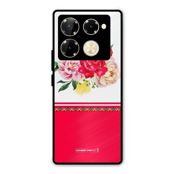 Flower Fusion Metal Back Case for Infinix Note 40 Pro Plus