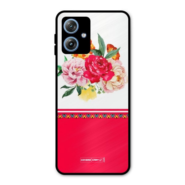 Flower Fusion Metal Back Case for Moto G54