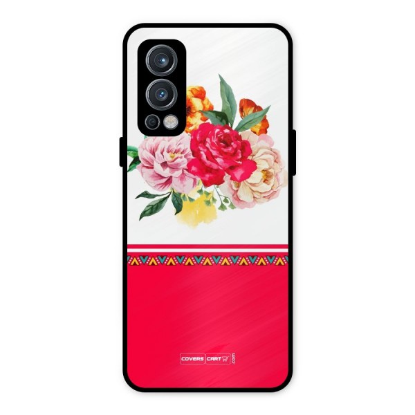 Flower Fusion Metal Back Case for OnePlus Nord 2 5G